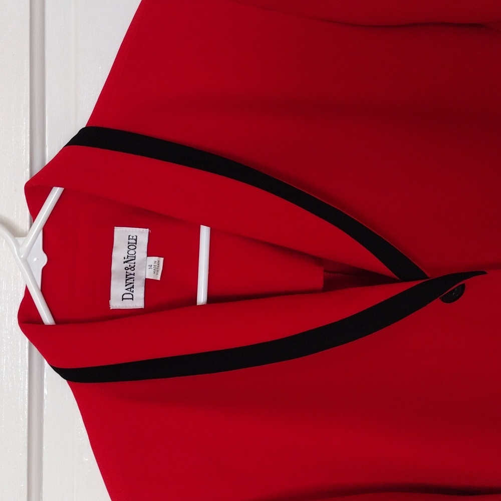 DANNY&NICOLE Blazer Women Size 14 Red - Picture 2 of 7